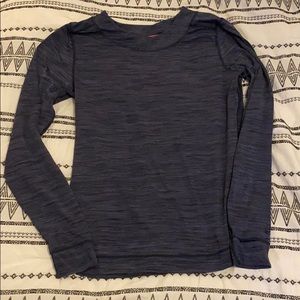 Navy Cuddl Duds Flexfit Long Sleeve Crew